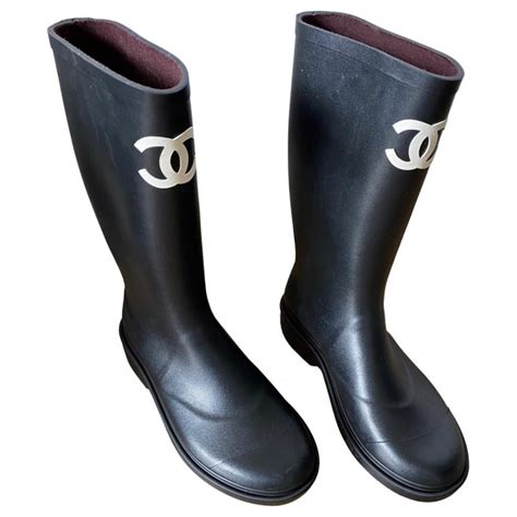 bottes chanel caoutchouc|CHANEL.